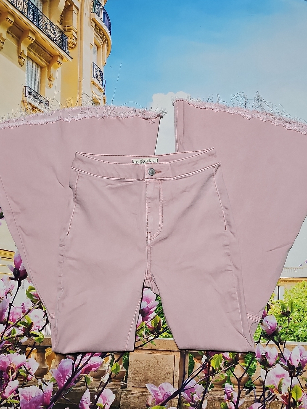 Free‎ People Raw Hem Flare High Waist Jeans Size 26